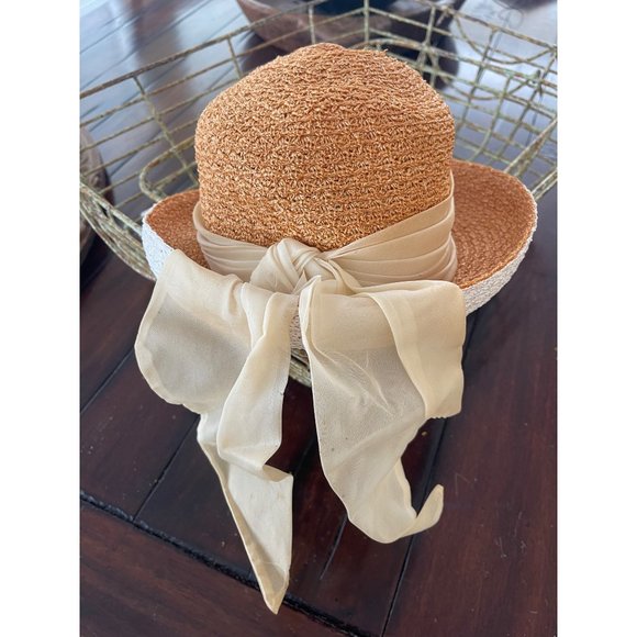 Vintage Yves Saint Laurent Straw Summer Ladies Hat